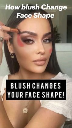 Contouring With Blush, Contour Makeup For Beginners Step By Step How To Apply, How To Contour With Powder, Makeup For Face Type, Change Face Shape, Makeup For Oval Face Shape, Makeup In Your 30s, Makeover Ideas For Women