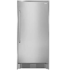 a stainless steel refrigerator on a white background