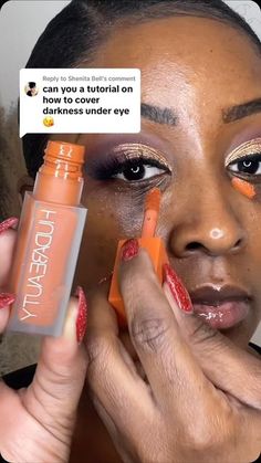 Long Face Contour, Covering Dark Undereye Circles, Orange Concealer, Dark Undereye, Dark Circles Makeup, Dark Circles Around Eyes, Makeup Steps, Face Contour