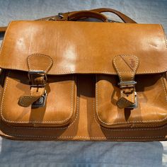 Leather Bag Made In Germany By The Jj Kugler Naturleder Company. Vintage Bag. All Leather. Slightly Worn But Excellent Condition. A Few Scratches On The Back Of Bag (Shown In Photo). Saddle Bags With Palladium Hardware For Everyday Use, Leather Saddle Shoulder Bag With Palladium Hardware, Classic Leather Satchel Saddle Bag, Soft Leather Satchel With Flap, Vintage Bridle Leather Bag For Everyday Use, Vintage Bridle Leather Bag, Classic Soft Leather Satchel In Vegetable Tanned Leather, Vintage Bags With Leather Handles And Vegetable Tanned Leather, Classic Satchel In Soft Vegetable Tanned Leather