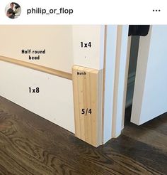 the floor is being measured with measurements for each piece of wood in front of it