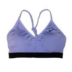 Nike Dri-Fit Sports Bra Details: Excellent Condition, Only Worn A Few Times & Never Worn While Working Out. V Shaped Front, Mesh Racer Back. Still Has The Original Padding Inside. Size: Medium Color: Light Purple Material: 88% Recycled Polyester, 12% Spandex Bras And Panties, Dream Clothes, Racer Back, Sports Bras, Light Purple, Nike Dri Fit, Working Out, V Shape, Color Light