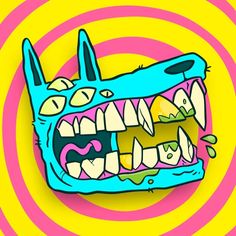 an image of a cartoon monster with teeth