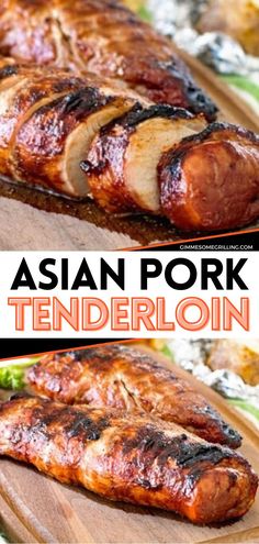 Quick Asian Pork Tenderloin is tender, juicy, ang grilled to perfection! This 30 minute meal is a great dinner idea for family that everyone will surely enjoy! Pair this grilled Asian Pork recipe with vegetables and potatoes for an easy meal. Pork Loin On The Grill, Asian Pork Loin, Healthy Pork Tenderloin Recipes, Asian Pork Tenderloin, Asian Pork Recipes, Grilled Pork Tenderloin Recipes, Chicken Lombardy Recipes, Pork Loin Roast Recipes, Healthy Pork