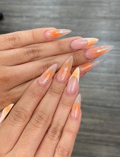 Line Nail Designs, Kutek Disney, Unghie Sfumate, Colorful Nails, Lines On Nails, Nail Art Ombre, Almond Nails Designs, Almond Acrylic Nails, White Nail