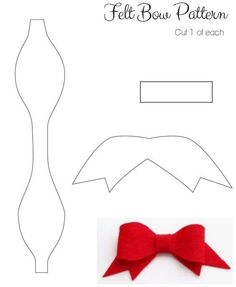 the bow tie pattern is cut out and ready to be sewn