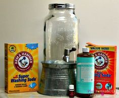 the contents of a blender sitting on top of a counter next to other items