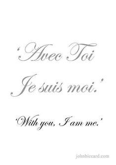 the words are written in french and english on a white background with black lettering that reads,