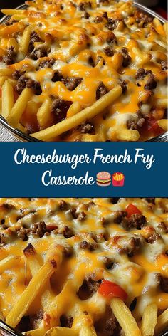 The Cheeseburger French Fry Casserole is a delicious mashup of all your favorite burger and fry flavors in one easy-to-make casserole. This comforting, cheesy dish layers seasoned ground beef, a creamy sauce, and crispy french fries, all topped with gooey melted cheese. Perfect for family dinners or potlucks! Fry Casserole Ground Beef, Ground Beef French Fry Casserole, Hamburger And French Fry Casserole, French Fry Casserole Recipes Ground Beef, French Fries Casserole Ground Beef, Ground Beef Fries Recipe, Ground Beef Recipes For Dinner Quick, Cheese Burger Fries, Loaded Fries With Ground Beef