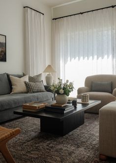 the living room is clean and ready to be used for guests or family members in their home