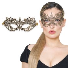 PRICES MAY VARY. Elegant Design: These masquerade masks are a must-have accessory for any formal event or party, adding a touch of sophistication and mystery to your outfit. The intricate lace pattern and beautiful colors make them a show-stopping accessory that is sure to turn heads and make you feel like a true queen Comfortable Fit: We know that comfort is just as important as style, which is why these masks are made from lightweight and breathable materials that feel great against your skin. Mask For Masquerade, Lace Masquerade Mask, Halloween Masquerade Party, Masks For Halloween, Gold Masquerade Mask, Black Masquerade Mask, Lace Masquerade Masks, Masquerade Ball Party, Lace Headpiece