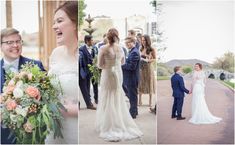 the bride and groom are getting ready to walk down the aisle at their wedding ceremony