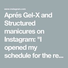 Aprés Gel-X and Structured manicures on Instagram: "I opened my schedule for the rest of the year! Thank you for the ongoing support 💕🫶🏾 please book in advance 🤎" My Schedule, Nail Artist, Makeup Nails, Nail Inspo, The Year, Manicure, Thank You, Nails, Makeup