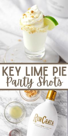 the key lime pie party shots are ready to be served