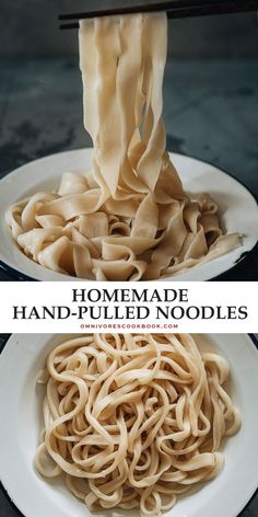 homemade hand - pulled noodles are the perfect way to use up leftover noodles for dinner