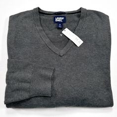 Brand: Lands' End Size: M Material: 100% Supima Cotton ---- Measurements: 21" Chest (Pit-2-Pit) 26" Length 25" Sleeves (From Shoulder To Cuff) ---- New With Tags! Casual Fitted Cotton V-neck Sweater, Classic Fitted Cotton V-neck Sweater, Supima Cotton, Lands End, Sleeve Sweater, Long Sleeve Sweater, Sweater Outfits, Men Sweater, Mens Accessories