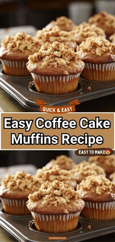 the easy coffee cake muffins recipe is ready to be eaten