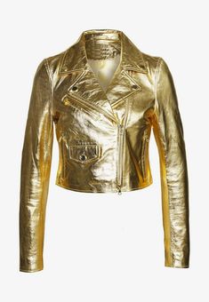 Women Genuine Lambskin Biker Metallic Leather Classic Motorbike Cropped Motorcycle Jacket Color: Metallic Gold , Sliver Material: Genuine Lambskin Leather Details: Front Asymmetrical Zipper Fastening , Long Sleeves, Spread Collar, 4 Pockets On Front Care Instruction: Leather Care Products Only Due to the photographic lighting & different screen calibrations, the colors of the original product may slightly vary from the picture. Please choose your size carefully so you can avoid returns and incon Classic Motorbike, Cropped Biker Jacket, Metallic Jacket, Cropped Leather Jacket, Leather Motorcycle Jacket, Biker Style, Leather Jackets Women, Gold Leather, Metallic Leather