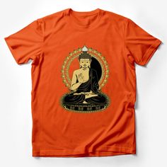 Buddha Meditation T-Shirt, Zen Yoga Buddhist Golden Graphic Tee, Spiritual Awakening Unisex Top, Mindfulness Gift Shirt Male T-Shirt Custom graphic T-Shirt.Customize your color Zen Yoga, Text Tee, Buddha Meditation, Casual Summer Shirts, Friends Shirt, Art Shirts, Pride Shirts, Male T Shirt, Spiritual Awakening