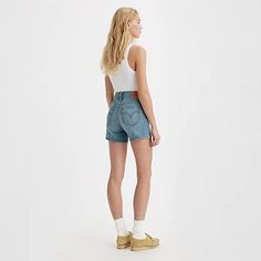 Mid Length Women's Shorts - Medium Wash | Levi's® US Mid Length Shorts, Women's Shorts, Big Girl, Mid Length, Get Ready, Levi's, Slim Fit, Womens Shorts, Clothes