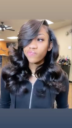 Sew In Weave With Leave Out Side Part Curly, Side Part Pronto With Curls, Deep Side Part Black Women, Side Part Sew In Medium Length, Side Part Quick Weave With Leave Out With Curls, Side Part Curly Quick Weave, Side Part Bob Weave Sew Ins, Side Part Sew In Curls, Side Part Sew In With Closure