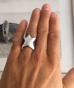 Silver Star Ring, Geometric Ring, Ring Minimalist, Minimalist Ring, Unisex Ring, Star Ring