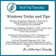 the instructions for windows tricks and tips