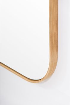 Oak Wooden Framed Full Length Wall Mirror | Wireworks Gaze | Woodfurniture.com Full Length Wall Mirror, Dressing Mirror, Full Length Mirror, The Mirror, Round Corner, White Oak, The Edge, Wall Mirror, Rounded Corners