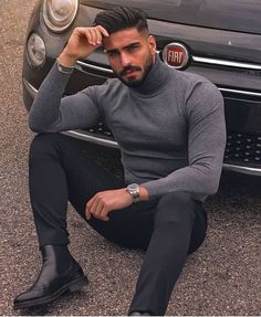 Stylish Men Casual, Foto Poses, Fashion Suits For Men, Winter Outfits Men, Mens Fashion Casual Outfits, Stylish Mens Outfits, Latest Mens Fashion, Mens Fashion Suits, Black Men Fashion