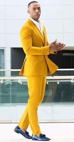 Colorful Suits Men, Men Suit Wedding, Mustard Outfits, Ring Bearer Suit, Prom Men, Prom For Guys, Yellow Ring, Yellow Suit