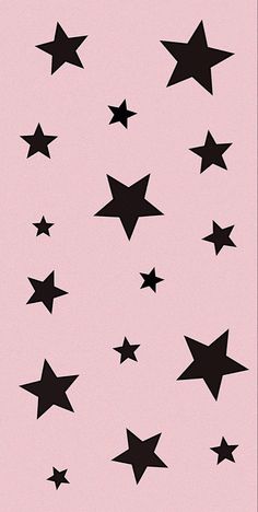 black stars against a pink background