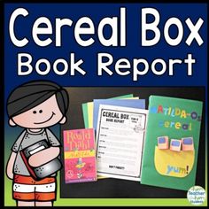 the cereal box book report is shown