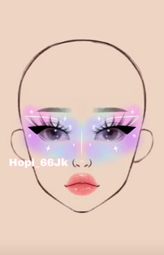 Makeup Face Charts Creative, Line Art Makeup, Face Chart Makeup Ideas, Cosplay Makeup Ideas, Anime Makeup Ideas, Makeup Ideas Drawing, Makeup Chart, Makeup Template, Makeup Charts