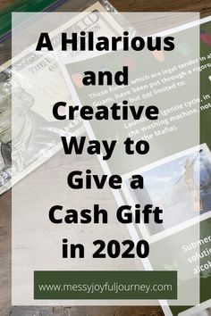 the words, a hilarious and creative way to give cash in 2020