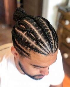 28 Braids for Men + Cool Man Braid Hairstyles for Guys Men Braids Hairstyles For Beginners, Man Braids Hairstyles Black, Man Hair Braid Style, Braid For Men With Long Hair, Guy Braided Hairstyles, Canerow Hairstyles For Men, Braided Mens Hair, Men Braiding Hairstyles Black, Guys Braids Hairstyles