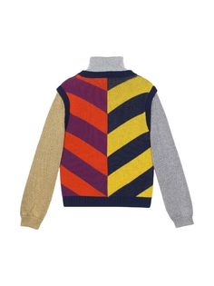 Gucci colour-block striped-jacquard Jumper - Farfetch Gucci Blue Long Sleeve Sweater, Blue Gucci Outerwear For Work, Blue Long Sleeve Gucci Sweater, Gucci Designer Winter Sweater, Designer Gucci Fall Sweater, Gucci Long Sleeve Winter Sweater, Gucci Long Sleeve Sweater For Winter, Gucci Multicolor Fall Outerwear, Gucci Multicolor Outerwear For Fall