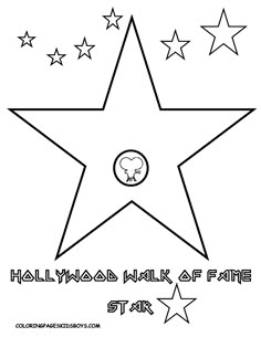 the hollywood walk of fame star is shown in black and white with stars around it