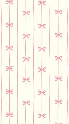 pink bows and lines on white fabric with light pink stripes in the backround