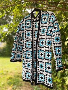 Top Seller for Granny Square Long Cardigan,Crochet Long Jacket ,Hand Knit Oversize Cardigan, Women's Clothing Casual Crochet Long Sleeve Cardigan, Casual Crochet Sweater Coat For Spring, Casual Spring Crochet Sweater Coat, Casual Long Sleeve Crochet Cardigan, Casual Long Handmade Cardigan, White Long Sleeve Cardigan With Granny Squares, Casual Long Crochet Outerwear, Spring Crochet Sweater Coat With Long Sleeves, Spring Crochet Long Sleeve Sweater Coat