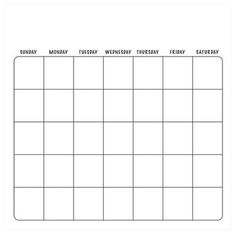 a blank calendar is shown with the holidays in black and white lettering on it's side