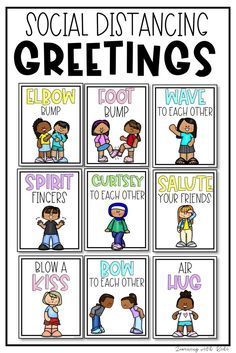 social distancing greetings for students to help them learn how to say their feelings