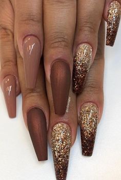 Nagellack Trends, Stiletto Nails Designs, Fall Acrylic Nails, Super Nails, Coffin Nails Long, Trendy Nail Design, Nail Designs Glitter, Gel Nail Designs, Glitter Nail Art