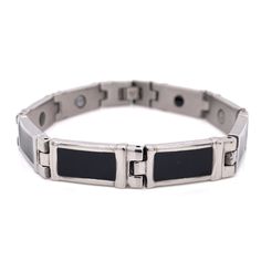 Stainless Steel Black Enamel Magnetic Bracelet / MBS0035-stainless steel mens jewelry- jewelry stainless steel- stainless steel jewelry made in china- wholesale stainless steel jewelry- does stainless steel jewelry tarnish Jewelry Website, Improve Circulation, Magnetic Bracelet, Blood Flow, Stainless Steel Jewelry, Steel Jewelry, Black Enamel, Wholesale Jewelry, Stylish Accessories