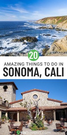 the ocean with text overlay reading 20 amazing things to do in sonoma, california