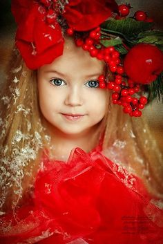 * Flowers In Her Hair, Christmas Cottage, Child Photography, Childrens Photography, Kids Pictures, Little People, Christmas Colors