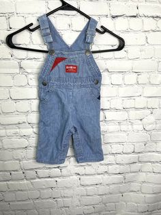 vintage oshkosh overalls baby size 6-9 months. Good condition no flaws Cotton Shortalls With Pockets For Playtime, Playtime Overalls With Pockets And Bib Front, Oshkosh Overalls, Vintage Oshkosh, 9th Month, Baby Size, Overall Shorts, Overalls, Size 6