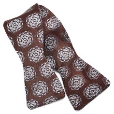 Floral Medallion Silk Jacquard Bow Tie in Brown and Steel Blue by Dion Neckwear Luxury Patterned Silk Tie, Luxury Blue Neckwear With Ties, Luxury Silk Neckwear For Men, Luxury Silk Women's Neckwear, Luxury Silk Neckwear For Women, Medallion Pattern, Tie Styles, Living Life, Intricate Designs