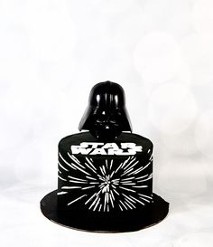 a darth vader hat with fireworks on it