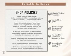 a sign with instructions on how to shop for clothes in canavaa, and the description below