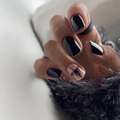 Minimal Nails, Dipped Nails, Classy Nails, Chic Nails, Holiday Nails, Black Nails, Trendy Nails, Winter Nails